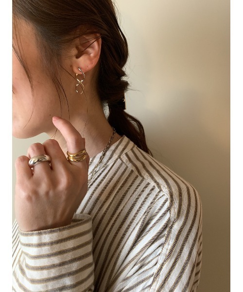 mou（モウ）の「S925 Simple hoop ring（リング・レディース・シルバー・FREE）」の6枚目の写真