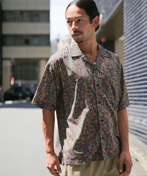 BAYFLOW(ベイフロー)の「【REEF(リーフ)×BAYFLOW】柄S/Sシャツ(シャツ/ブラウス・メンズ・サックスブルー/ブラック/ブラウン・SMALL/MEDIUM/LARGE)」の4枚目の写真