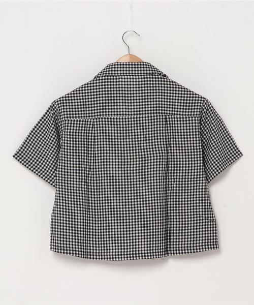 WEGO（ウィゴー）の「WEGO/【セットアップ対応商品】チェックリネンタッチオープンカラーシャツ（シャツ/ブラウス・レディース・ブラック系その他2/ブルー系その他2・FREE）」の8枚目の写真