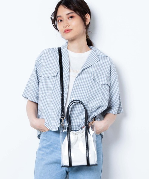 WEGO(ウィゴー)の「WEGO/【2点セット】巾着付きクリアショルダーバッグ(ショルダーバッグ・レディース・ブラック/ベージュ/ブラウン・FREE)」の22枚目の写真