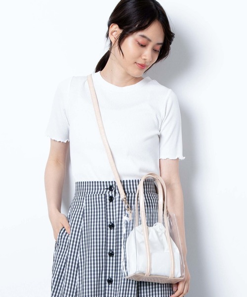WEGO(ウィゴー)の「WEGO/【2点セット】巾着付きクリアショルダーバッグ(ショルダーバッグ・レディース・ブラック/ベージュ/ブラウン・FREE)」の20枚目の写真