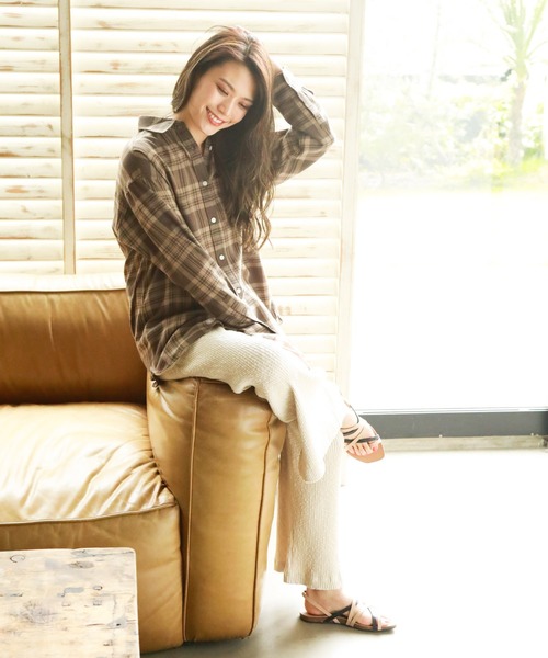 BAYFLOW(ベイフロー)の「カットソーリブパンツ(その他パンツ・レディース・アイボリー/ブラウン/ブラック・SMALL/MEDIUM)」の4枚目の写真