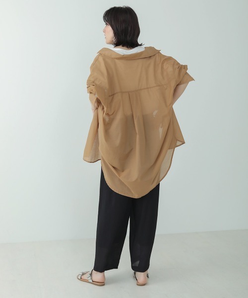 Bou Jeloud(ブージュルード)の「ナイロン楊柳セミワイドパンツ(その他パンツ・レディース・ブラック/パープル/グレー系その他・FREE)」の5枚目の写真