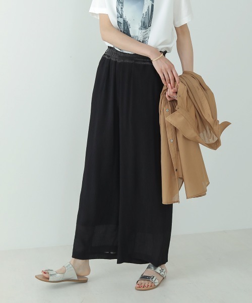 Bou Jeloud(ブージュルード)の「ナイロン楊柳セミワイドパンツ(その他パンツ・レディース・ブラック/パープル/グレー系その他・FREE)」の8枚目の写真