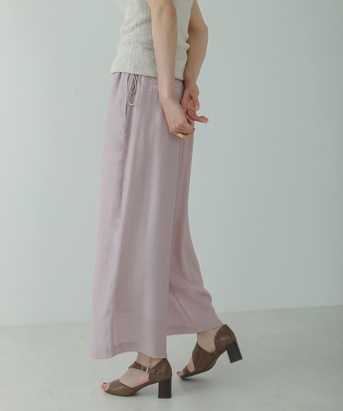 Bou Jeloud(ブージュルード)の「ナイロン楊柳セミワイドパンツ(その他パンツ・レディース・ブラック/パープル/グレー系その他・FREE)」の22枚目の写真
