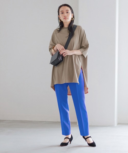 ADAM ET ROPE'（アダムエロペ）の「ポンチョＴシャツ（Tシャツ/カットソー・レディース・ブラック/オフホワイト/ベージュ/パープル・FREE）」の11枚目の写真