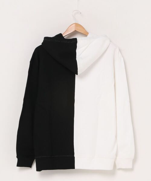 TRAP/U (トラップユー)の「『TRAP/U』シンメトリー配色裏毛プルパーカ(Tシャツ/カットソー・レディース・ベージュ/オフホワイト/カーキ・LARGE/MEDIUM)」の10枚目の写真