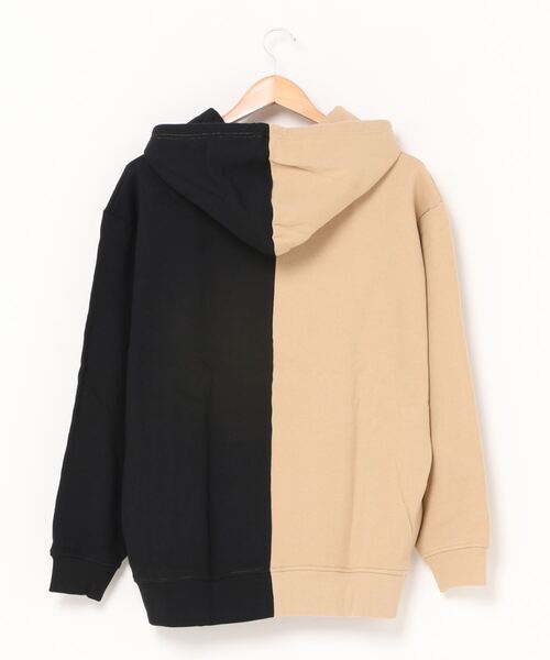 TRAP/U (トラップユー)の「『TRAP/U』シンメトリー配色裏毛プルパーカ(Tシャツ/カットソー・レディース・ベージュ/オフホワイト/カーキ・LARGE/MEDIUM)」の11枚目の写真