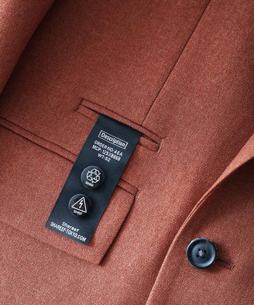 SHAREEF（シャリーフ）の「DOUBLE JK（テーラードジャケット・メンズ・ブラック/バーガンディー/マジェンタ/ダークオレンジ/ブルー系その他・1/3/2）」の21枚目の写真