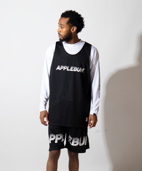 APPLEBUM（アップルバム）の「Logo Basketball Mesh Shorts（その他パンツ・メンズ・ブラック/レッド・MEDIUM/LARGE/X-LARGE/XX-LARGE）」の4枚目の写真