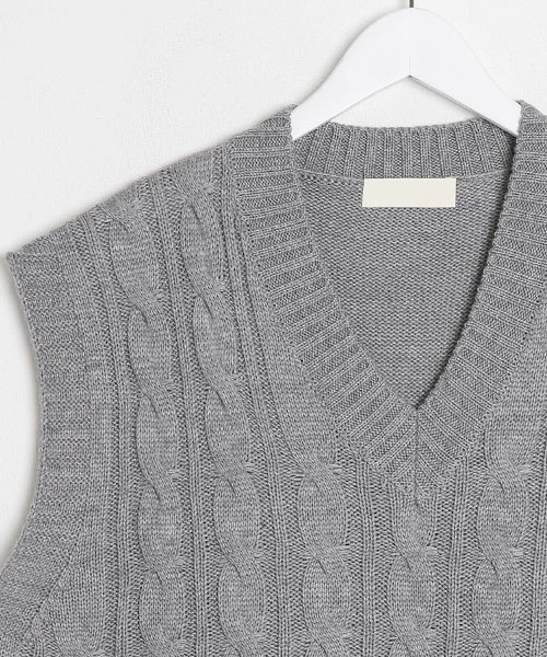 SONA（ソナ）の「SONYUNARA 大きめツイストベスト（ベスト・レディース・ライトグリーン/オレンジ/グレー/スカイブルー/ネイビー/ライトベージュ・FREE）」の18枚目の写真