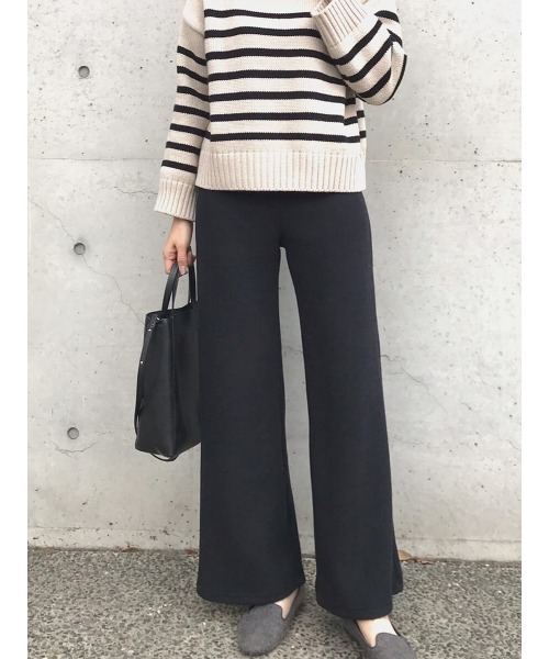 Day and Grade(デイアンドグレイド)の「裏起毛ワイドパンツ(その他パンツ・レディース・グレー/ブラック・S/M)」の2枚目の写真