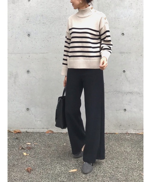 Day and Grade(デイアンドグレイド)の「裏起毛ワイドパンツ(その他パンツ・レディース・グレー/ブラック・S/M)」の3枚目の写真