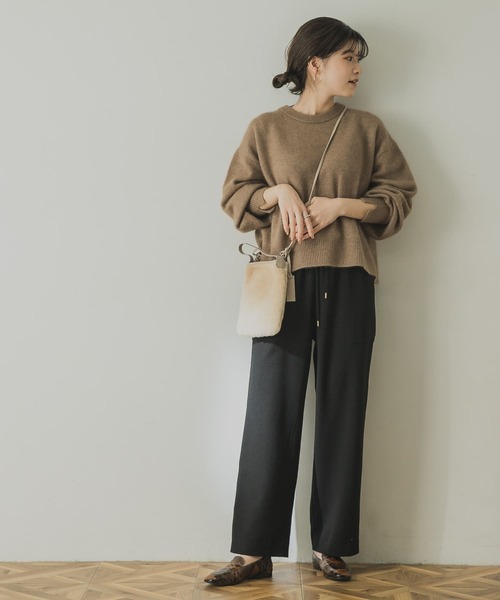 ♦【アコーレ】ベージュ サルエルパンツ 調整可能ウエスト¥15,000 ♢【アコーレ】ベージュ サルエルパンツ 調整可能ウエスト