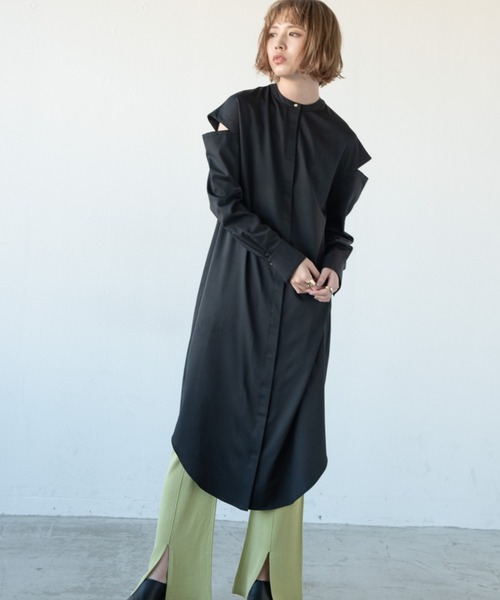 Aunt Marie's（アントマリーズ）の「ショルダーオープンワンピース / AUNT MARIE'S（ワンピース・レディース・ブラック/アイボリー・FREE）」の6枚目の写真