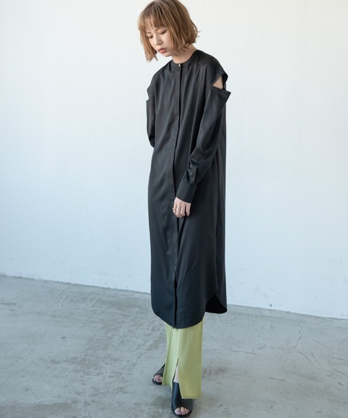 Aunt Marie's（アントマリーズ）の「ショルダーオープンワンピース / AUNT MARIE'S（ワンピース・レディース・ブラック/アイボリー・FREE）」の11枚目の写真