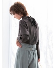 fifth | バックタイヴィンテージサテンシアーブラウス(シャツ/ブラウス)