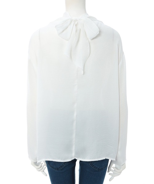 fifth（フィフス）の「バックタイヴィンテージサテンシアーブラウス（シャツ/ブラウス・レディース・ホワイト/ベージュ/ブラック・MEDIUM）」の7枚目の写真