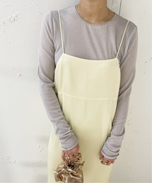 シアー クルーネックプルオーバー