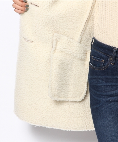 DISCOAT（ディスコート）の「【SUZANNE×Discoat】コラボムートンテーラーコート（ムートンコート・レディース・カーキ/キャメル/ネイビー・LARGE/MEDIUM）」の11枚目の写真