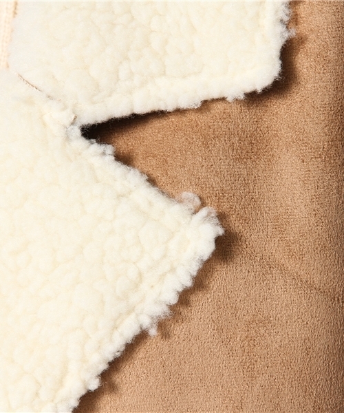 DISCOAT（ディスコート）の「【SUZANNE×Discoat】コラボムートンテーラーコート（ムートンコート・レディース・カーキ/キャメル/ネイビー・LARGE/MEDIUM）」の12枚目の写真