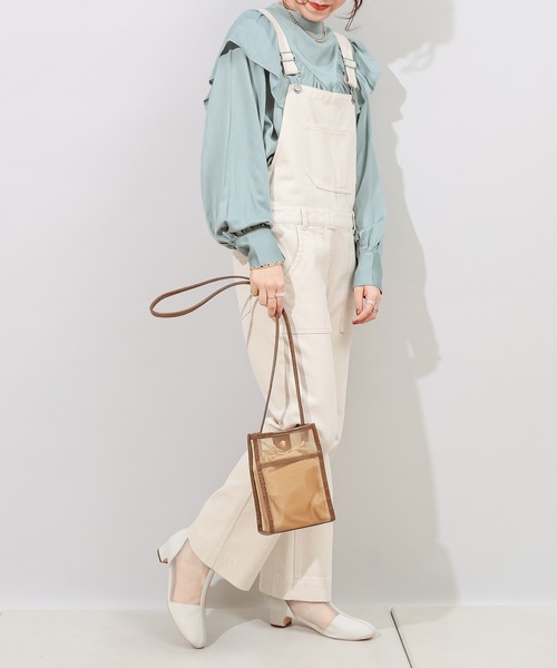 DISCOAT（ディスコート）の「チュールスクエアショルダーバッグ（ショルダーバッグ・レディース・ベージュ/ブラック・FREE）」の3枚目の写真