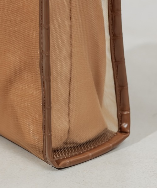 DISCOAT（ディスコート）の「チュールスクエアショルダーバッグ（ショルダーバッグ・レディース・ベージュ/ブラック・FREE）」の10枚目の写真