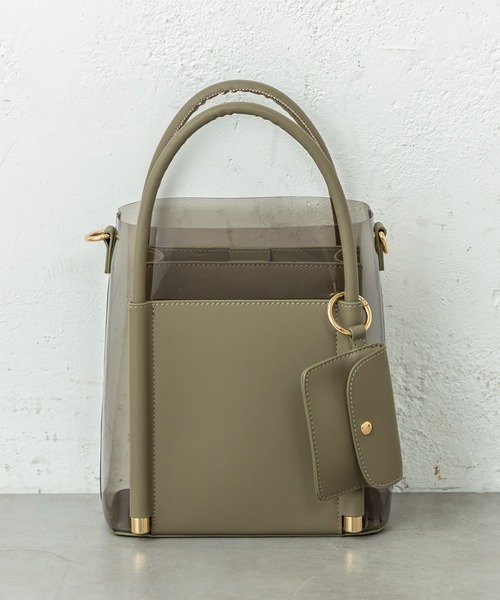 mystic（ミスティック）の「クリア3セットバッグ（ショルダーバッグ・レディース・ベージュ/オリーブ/ピンク・FREE）」の15枚目の写真