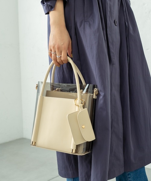 mystic（ミスティック）の「クリア3セットバッグ（ショルダーバッグ・レディース・ベージュ/オリーブ/ピンク・FREE）」の16枚目の写真