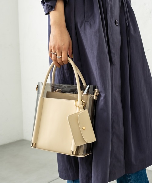 mystic（ミスティック）の「クリア3セットバッグ（ショルダーバッグ・レディース・ベージュ/オリーブ/ピンク・FREE）」の19枚目の写真