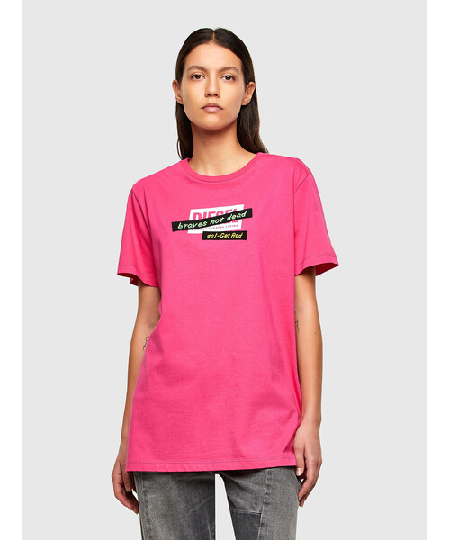 DIESEL（ディーゼル）の「レディース Tシャツ 半袖 ロゴ