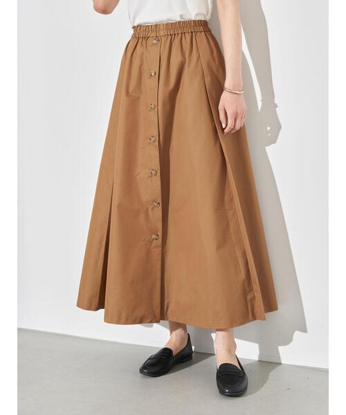 earth music&ecology（アースミュージックアンドエコロジー）の「釦フレアスカート ＊（スカート・レディース・ベージュ/ネイビー/キャメル・FREE）」の22枚目の写真