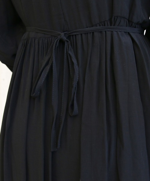 Roomy's（ルーミーズ）の「ウエストシャーリングロングワンピース（ワンピース・レディース・ブラック/ピンク/ベージュ・FREE）」の6枚目の写真