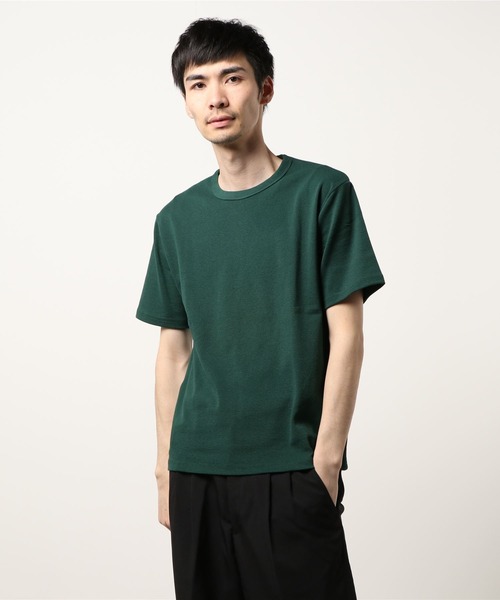 PLUS ONE(プラスワン)の「【PLUS ONE】フライスクルーTシャツ(Tシャツ/カットソー・メンズ・ブラック/グレー/グリーン/ブルー/ベージュ/ホワイト・S/L/XL/M)」の6枚目の写真