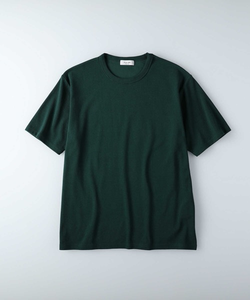 PLUS ONE(プラスワン)の「【PLUS ONE】フライスクルーTシャツ(Tシャツ/カットソー・メンズ・ブラック/グレー/グリーン/ブルー/ベージュ/ホワイト・S/L/XL/M)」の14枚目の写真