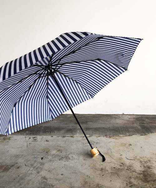ALCEDO:折りたたみ傘 stripe ストライプ UVカット（折りたたみ傘