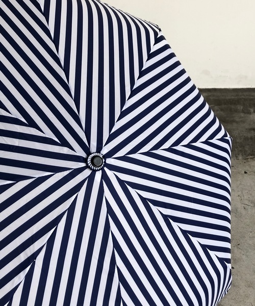 アルセド Alcedo Omnia MADE IN ITALY ALCEDO:折りたたみ傘 stripe ストライプ UVカット（折りたたみ傘