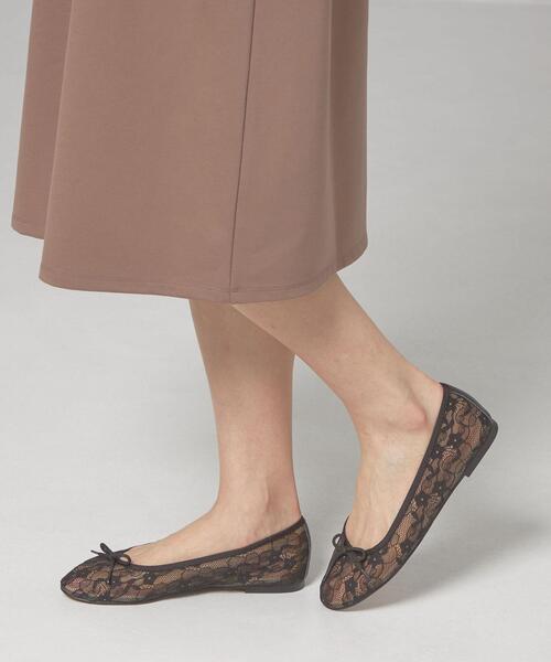 MOHI（モヒ）の「＜MOHI＞●LACE ラウンド バレエシューズ（バレエシューズ・レディース・ブラック/ホワイト・37/38/36）」の2枚目の写真