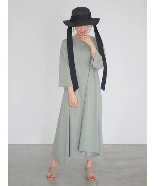 AMERICAN HOLIC（アメリカンホリック）の「ポケット付きカットフレアワンピース（ワンピース・レディース・ブラック/ライトイエロー/オフホワイト/カーキ・MEDIUM/LARGE）」の8枚目の写真