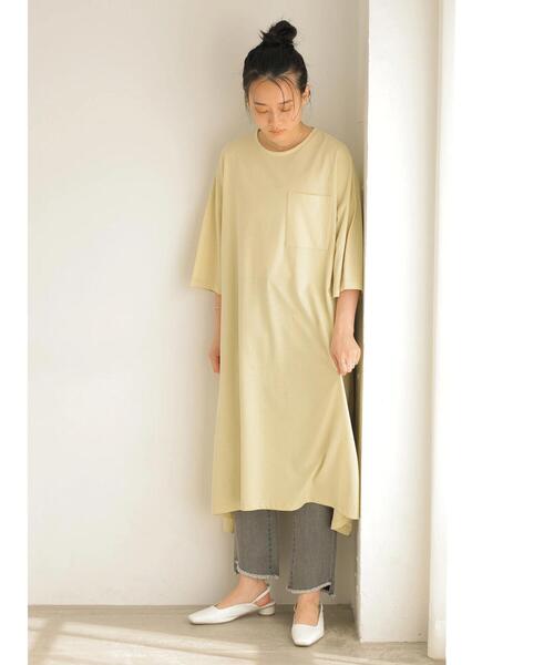 AMERICAN HOLIC（アメリカンホリック）の「ポケット付きカットフレアワンピース（ワンピース・レディース・ブラック/ライトイエロー/オフホワイト/カーキ・MEDIUM/LARGE）」の10枚目の写真