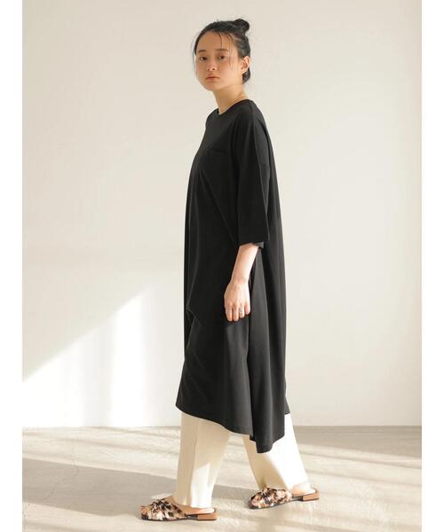 AMERICAN HOLIC（アメリカンホリック）の「ポケット付きカットフレアワンピース（ワンピース・レディース・ブラック/ライトイエロー/オフホワイト/カーキ・MEDIUM/LARGE）」の15枚目の写真