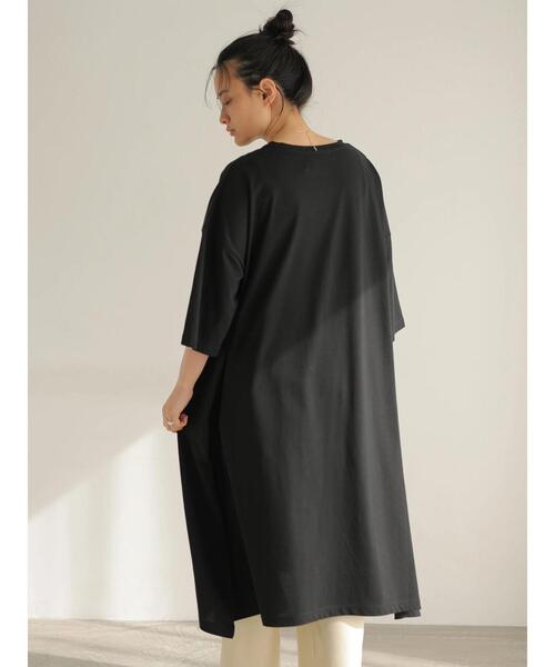 AMERICAN HOLIC（アメリカンホリック）の「ポケット付きカットフレアワンピース（ワンピース・レディース・ブラック/ライトイエロー/オフホワイト/カーキ・MEDIUM/LARGE）」の19枚目の写真