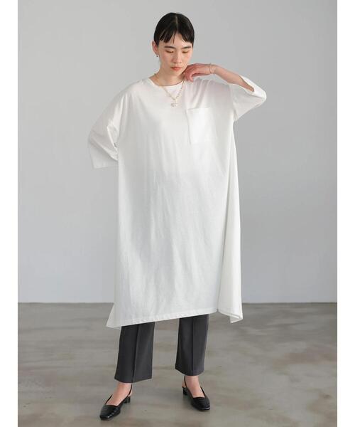 AMERICAN HOLIC（アメリカンホリック）の「ポケット付きカットフレアワンピース（ワンピース・レディース・ブラック/ライトイエロー/オフホワイト/カーキ・MEDIUM/LARGE）」の21枚目の写真