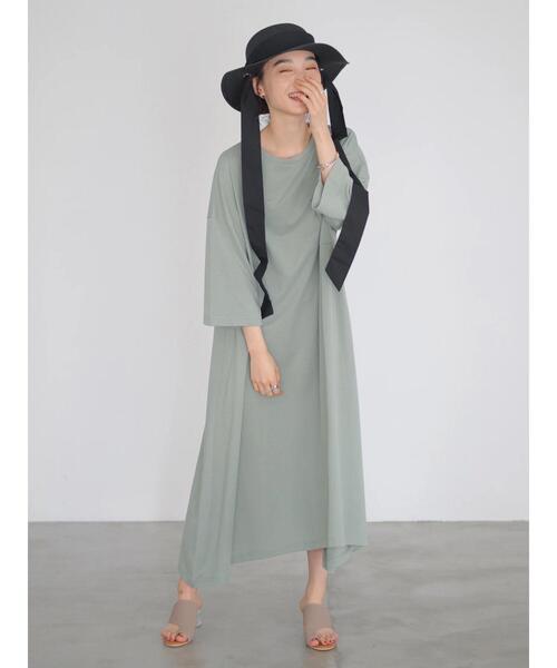 AMERICAN HOLIC（アメリカンホリック）の「ポケット付きカットフレアワンピース（ワンピース・レディース・ブラック/ライトイエロー/オフホワイト/カーキ・MEDIUM/LARGE）」の22枚目の写真