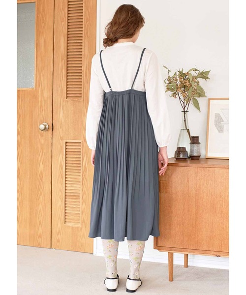 シロップ.(シロップ.)の「チュニックにもなる プリーツキャミワンピ(ワンピース・レディース・チョコ/グレー・X-LARGE/MEDIUM/SMALL/LARGE/XX-LARGE)」の6枚目の写真