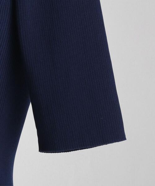 LOEFF(ロエフ)の「<LOEFF(ロエフ)> HT CTN スクエアネック リブニット(ニット/セーター・レディース・ブラック/ネイビー・FREE)」の4枚目の写真