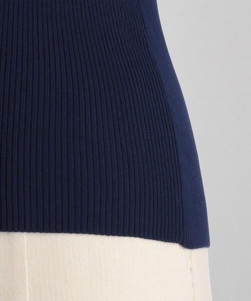 LOEFF(ロエフ)の「<LOEFF(ロエフ)> HT CTN スクエアネック リブニット(ニット/セーター・レディース・ブラック/ネイビー・FREE)」の11枚目の写真