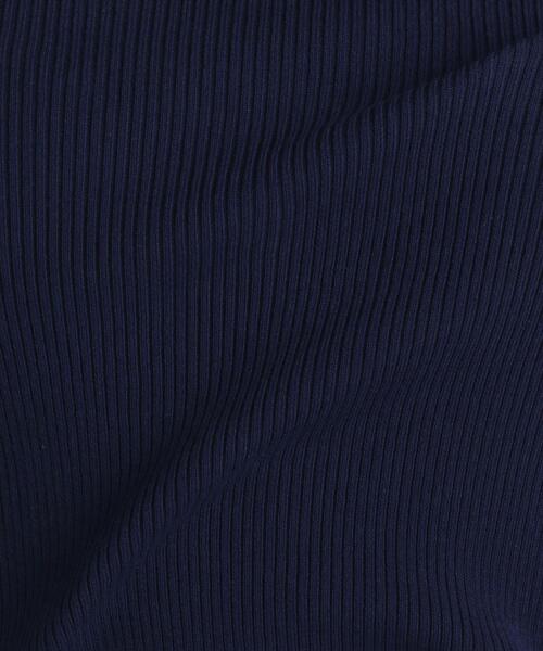 LOEFF(ロエフ)の「<LOEFF(ロエフ)> HT CTN スクエアネック リブニット(ニット/セーター・レディース・ブラック/ネイビー・FREE)」の5枚目の写真