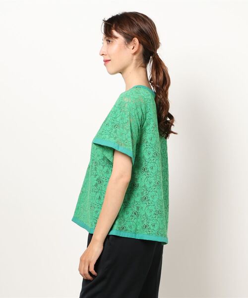 FELLINI（フェリーニ）の「レースブラウス（シャツ/ブラウス・レディース・レッド/グリーン・M）」の4枚目の写真