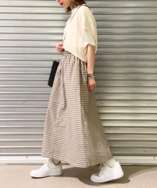 WEGO（ウィゴー）の「WEGO/前ボタンロングスカート（スカート・レディース・オフホワイト/ベージュ系その他・FREE）」の14枚目の写真